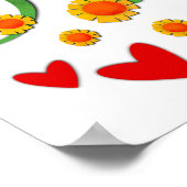 Niedliche Whimsical Positive Vibes nur Inspirivity Poster (Ecke)