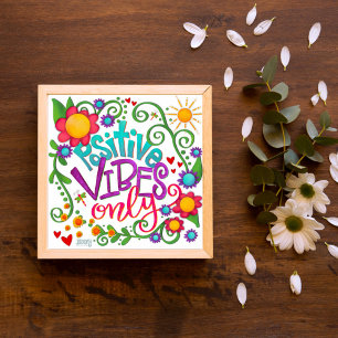 Niedliche Whimsical Positive Vibes nur Inspirivity Poster