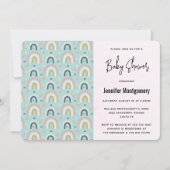 Niedliche Whimsical Rainbow Pattern Kinderdusche Einladung (Vorderseite)