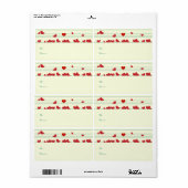 Niedliche Whimsical Red Birds Weihnachtsmarken (Vorne)