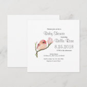 Niedliche Whimsical Redpoll Bird Baby Shower Einla Einladung (Vorne/Hinten)