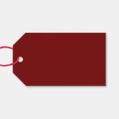 Niedliche Whimsical Santa & Holly Berries Weihnach Geschenkanhänger (Rückseite Horizontal)