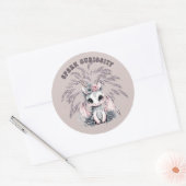 Niedliche Whimsical "Spark Curiosity" Kleiner Drac Runder Aufkleber (Umschlag)