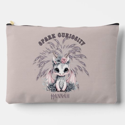Niedliche Whimsical "Spark Curiosity" Kleiner Drac Zubehörtasche (Vorderseite)