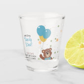 Niedliche Whimsical Teddy Bär Thema Baby Boy Dusch Schnapsglas (Vorderseite)