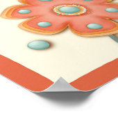 Niedliche Whimsical Thankful Dragonflies Floral Poster (Ecke)