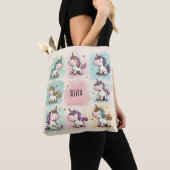 Niedliche Whimsical Unicorn Doodles Tasche (Von Nahem)