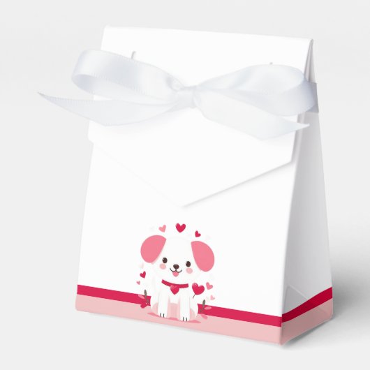 Niedliche whimsical Valentine's dog Gevor Box Geschenkschachtel (Vorderseite)