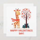 Niedliche Whimsical Valentines Giraffe mit Herzbau (Vorne/Hinten)