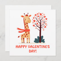 Niedliche Whimsical Valentines Giraffe mit Herzbau