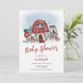 Niedliche Whimsical-Wald-Feen-Pilz-Babydusche Einladung (Stehend Vorderseite)