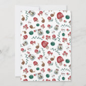 Niedliche Whimsical-Wald-Feen-Pilz-Babydusche Einladung (Rückseite)