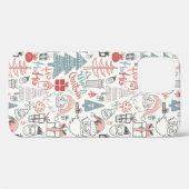 Niedliche Whimsical Weihnachtsbaummuster Rosa Case-Mate iPhone Hülle (Rückseite (Horizontal))