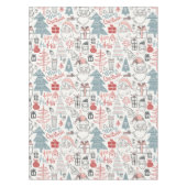 Niedliche Whimsical Weihnachtsbaummuster Rosa Tischdecke (Vorderseite)
