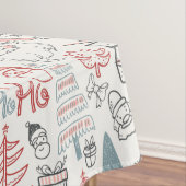 Niedliche Whimsical Weihnachtsbaummuster Rosa Tischdecke (Beispiel)