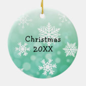 Niedliche whimsical Weihnachtsgnomen Keramik Ornament (Hinten)