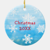 Niedliche whimsical Weihnachtsgnomen Keramik Ornament (Hinten)