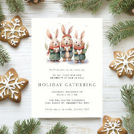 Niedliche Whimsical Woodland Carolers Holiday Part Einladung