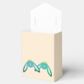 Niedliche Whimsical Yellow Twin Bunnies Babydusche Geschenkschachtel (Geöffnet)