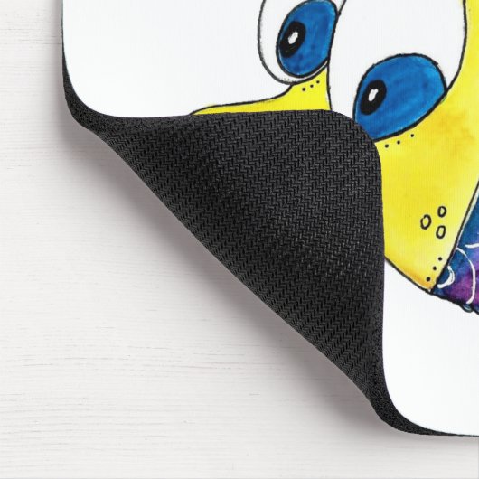 Niedliche Whimsikfarbene Fische Mousepad (Ecke)