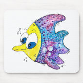 Niedliche Whimsikfarbene Fische Mousepad (Vorne)