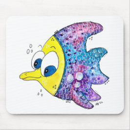 Niedliche Whimsikfarbene Fische Mousepad