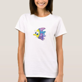 Niedliche Whimsikfarbene Fische T-Shirt