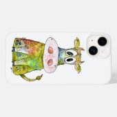 Niedliche Whimsikfarbene Kuh Case-Mate iPhone Hülle (Rückseite (Horizontal))