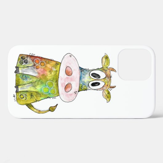 Niedliche Whimsikfarbene Kuh Case-Mate iPhone Hülle (Rückseite (Horizontal))