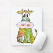 Niedliche Whimsikfarbene Kuh Mousepad (Mit Mouse)