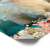 Niedliche Whimsikfarbene Lamm-Blume Kinderzimmer Poster (Ecke)