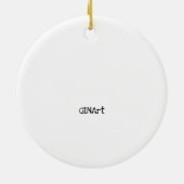 Niedliche Whimsikfarbene Schildkröte Keramik Ornament (Hinten)