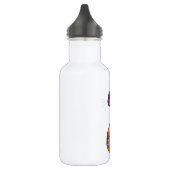 Niedliche Whimsikfarbige Katze Edelstahlflasche (Links)