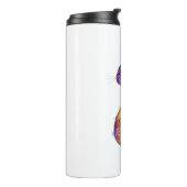 Niedliche Whimsikfarbige Katze Thermosbecher (Nach links gedreht)