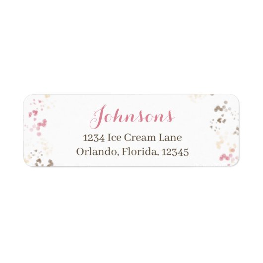 Niedliche Whimsikkalligraphie Sprinkle Rücksendead (Vorne)