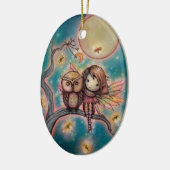 Niedliche Whimsikmühle mit Schüssel und Frösteln Keramik Ornament (Links)