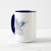 Niedliche Whimsikraut Hummingbird Bird Wasserfarbe Tasse (Vorderseite Links)