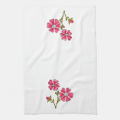 Niedliche Whimsikrosa Blume Geschirrtuch (Vertikal)