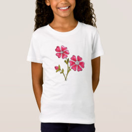 Niedliche Whimsikrosa Blume T-Shirt