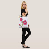 Niedliche Whimsikrosa Blume Tasche (Am Model)