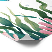 Niedliche Whimsikschildkröte Geburtstag Willkommen Poster (Ecke)