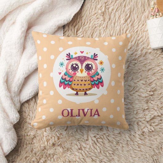 Niedliche Whimsikschüssel mit Polka Dosen Kissen (Decke)