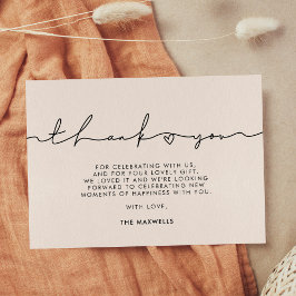 Niedliche Whimsikskripte Babydusche Dankeskarte