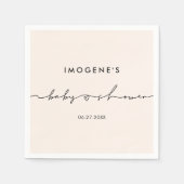 Niedliche Whimsikskripte Babydusche Serviette (Vorderseite)