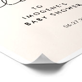 Niedliche Whimsikskripte Kinderdusche Willkommen Poster (Ecke)