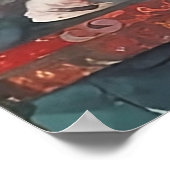 Niedliche Whimsischer Dackel Welpe im Wald Poster (Ecke)