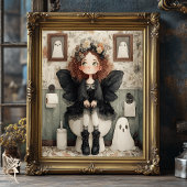 Niedliche Whimsischer Halloween-Fairy und Geisterd Seidenpapier