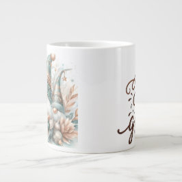 Niedliche Whimsischer Winter Gnome Aquarell Print  Jumbo-Tasse
