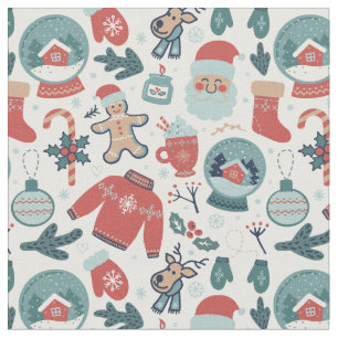 Niedliche Whimsischer Winter Weihnachtsfeiertag Mu Stoff