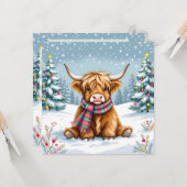 Niedliche Whimsisches Hochland-Kuh Personalisiert Karte (Vorderseite/Rückseite Beispiel)